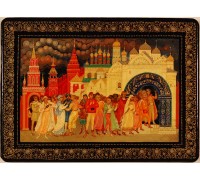 Лаковая миниатюра "Гости Москвы"