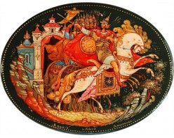 Лаковая миниатюра "В Поход"