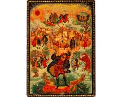 Лаковая миниатюра "Заморские гости"