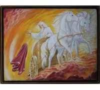 Лаковая миниатюра "Илья Пророк"