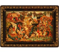 Лаковая миниатюра "Как, да на мельнице"