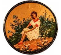 Лаковая миниатюра "Ленок"