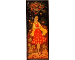 Лаковая миниатюра "Листопад"