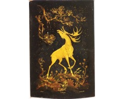 Лаковая миниатюра "Лось"