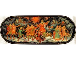 Лаковая миниатюра "Масленица"