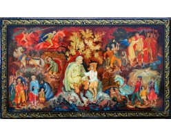 Лаковая миниатюра "Мой дед"