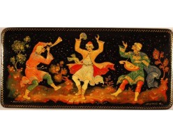 Лаковая миниатюра "Музыканты"