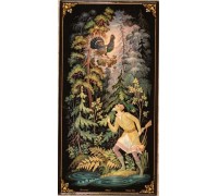 Лаковая миниатюра "На глухаря"