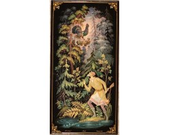 Лаковая миниатюра "На глухаря"