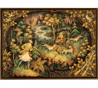 Лаковая миниатюра "На кабана"