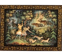 Лаковая миниатюра "На лося"