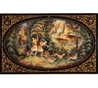 Лаковая миниатюра "На лося"