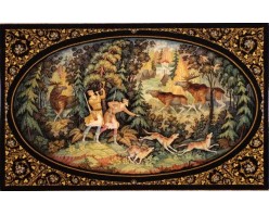 Лаковая миниатюра "На лося"