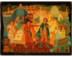 Лаковая миниатюра "Молодость Чурилы Пленковича"