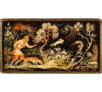 Лаковая миниатюра "Охотники на привале"