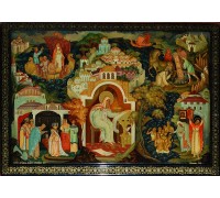 Лаковая миниатюра "Нестор-летописец. Повести временных лет"