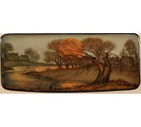 Лаковая миниатюра "Пейзаж с луной"