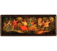 Лаковая миниатюра "Первый стог"