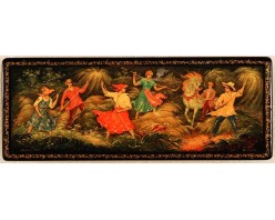 Лаковая миниатюра "Первый стог"