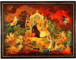 Лаковая миниатюра "Рублёв"