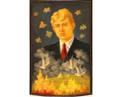 Лаковая миниатюра "Сергей Есенин"