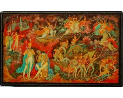 Лаковая миниатюра "Скажи-ка дядя"