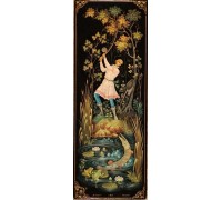 Лаковая миниатюра "На спининг (панно)"