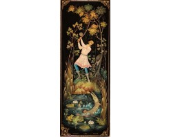 Лаковая миниатюра "На спининг (панно)"