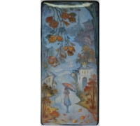 Лаковая миниатюра "Осенняя улица"