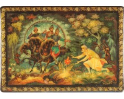 Лаковая миниатюра "Папоротников цвет"