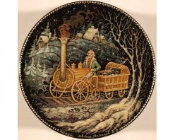 Лаковая миниатюра "Паровоз Черепанова"