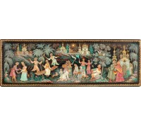 Лаковая миниатюра "Пасхальные гуляния"