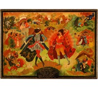 Лаковая миниатюра "Чурила Пленкович и Дюк Степанович"