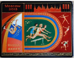 Лаковая миниатюра "Спорт"