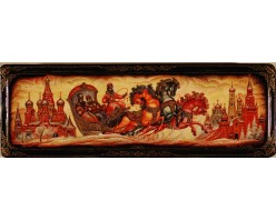 Лаковая миниатюра "Тройка"