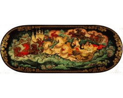 Лаковая миниатюра "Тройка"