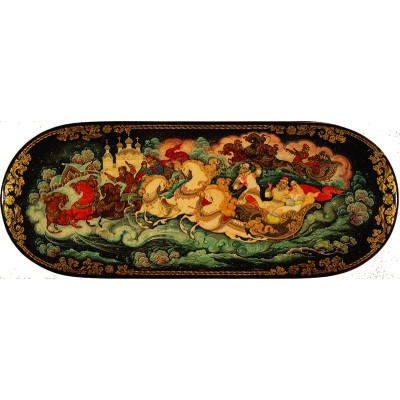 Лаковая миниатюра "Тройка"