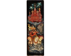 Лаковая миниатюра "Тройка"