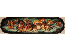 Лаковая миниатюра "Тройка"