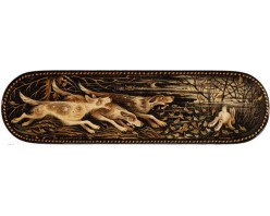 Лаковая миниатюра "По чернотропу"