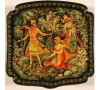 Лаковая миниатюра "Подснежники"