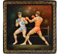 Лаковая миниатюра "Поединок. Бокс"