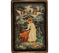 Лаковая миниатюра "Серафим Саровский"