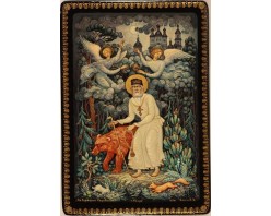 Лаковая миниатюра "Серафим Саровский"