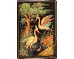 Лаковая миниатюра "Птицы"