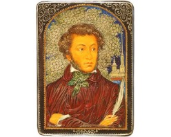 Лаковая миниатюра "А.С. Пушкин"