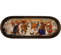 Лаковая миниатюра "Русские гуляния"