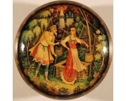 Лаковая миниатюра "Седина в бороду"