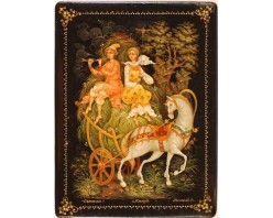 Лаковая миниатюра "Сенокос"