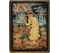 Лаковая миниатюра "Серафим Саровский"